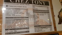 Menu / carte de Chez Tony à Saint-Jeoire