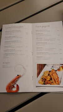 GOSCH Bansin im Beachhouse à Heringsdorf menu