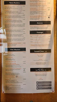 Menu / carte de Restaurant Caveau de l'ami Fritz à Ribeauvillé