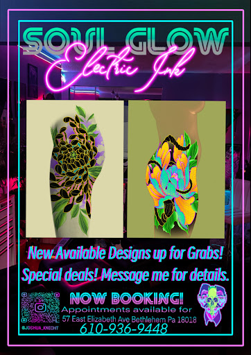 Explore blue bird tattoo ideas, creative tattoo ideas in Bethlehem, available at Soul Glow Electric Ink