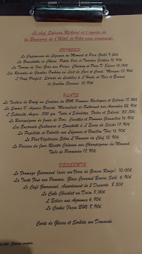 Brasserie de l'Hotel de Ville BHV à Pessac carte