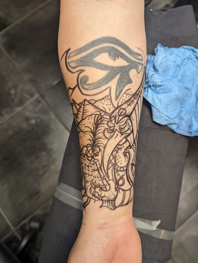 Explore unalome tattoo ideas, creative tattoo ideas in Merrillville, available at Bugaboo Tattoo