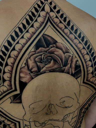 Explore lower sleeve tattoo ideas, creative tattoo ideas in Mount Clemens, available at Hand & Heart Tattoo