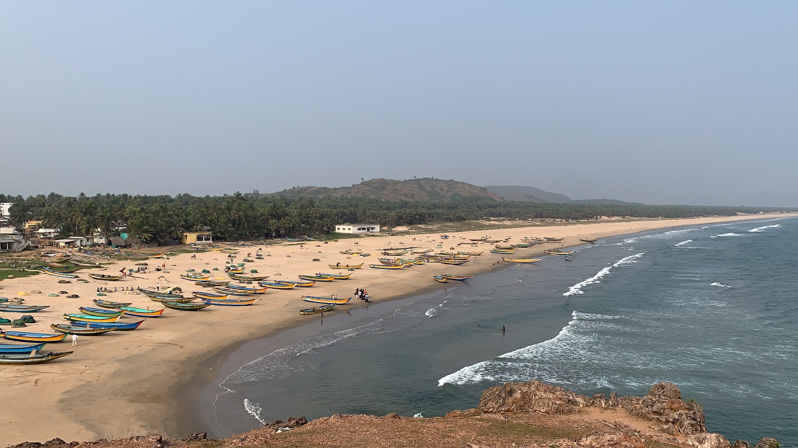 Foto af Revupolavaram Beach med lys sand overflade