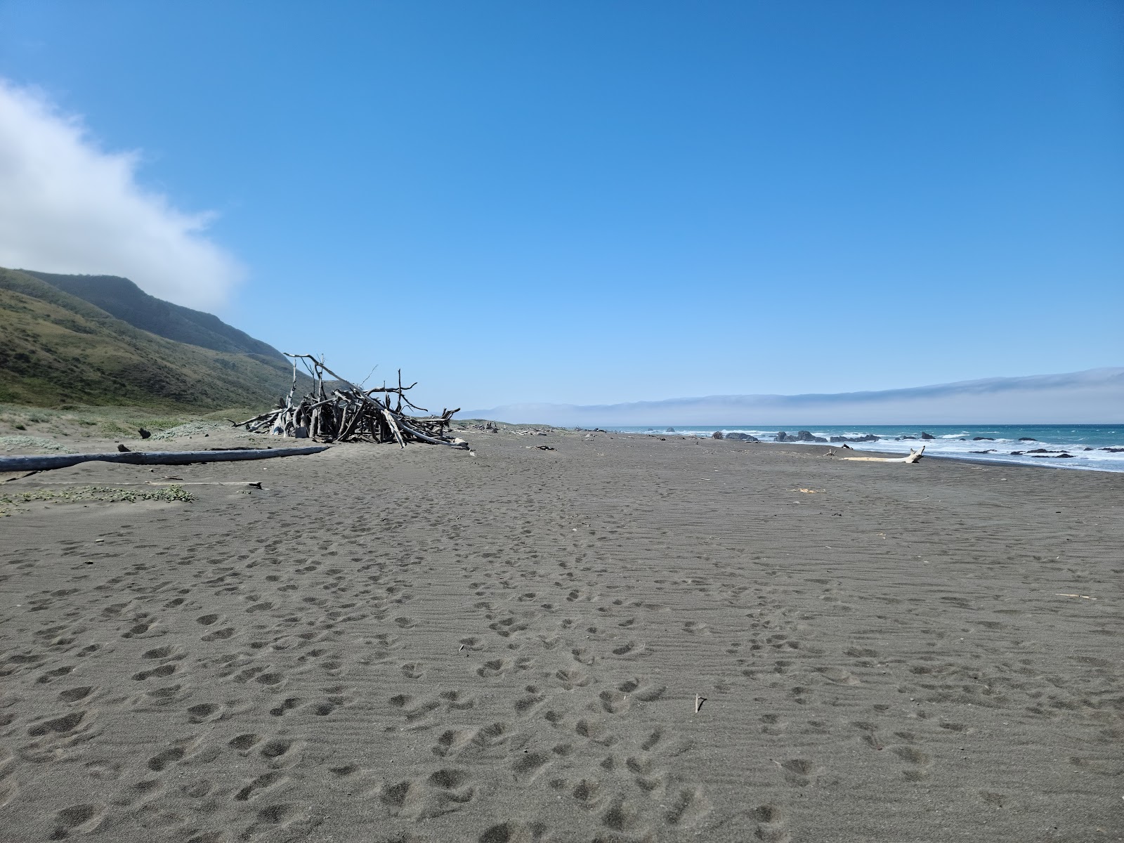 Foto de Mattole Beach com linha costeira longa e reta