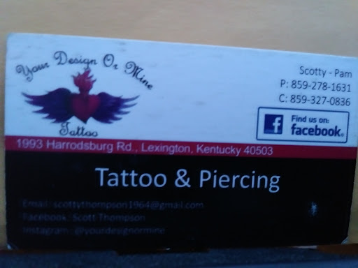 Tattoo Shop «Your Design Or Mine Tattoos», reviews and photos, 1993 Harrodsburg Rd, Lexington, KY 40504, USA