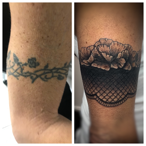 Explore cover up tattoo ideas female, creative tattoo ideas in Myrtle Beach, available at Myrtle Beach Ink