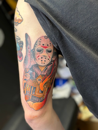 Explore tattoo ideas for dead dog, creative tattoo ideas in Goose Creek, available at Red Kirin Tattoo