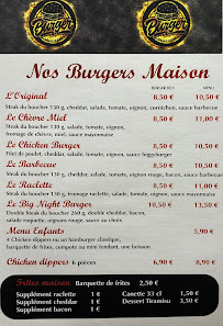 Menu / carte de Night Burger à Moret-Loing-et-Orvanne