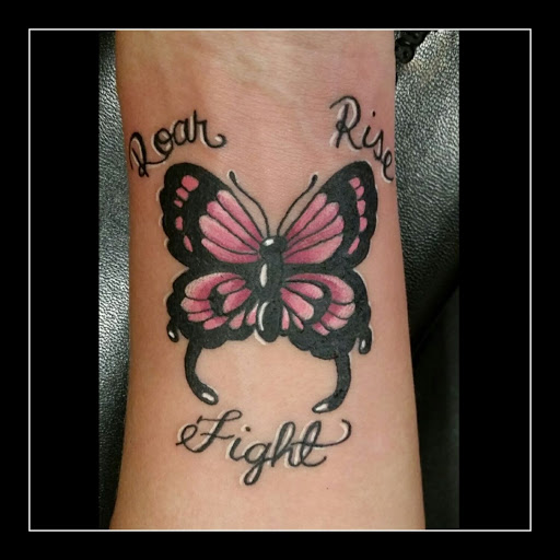 Explore letter tattoo cover up ideas, creative tattoo ideas in Copperas Cove, available at Black Moon Tattoo Company