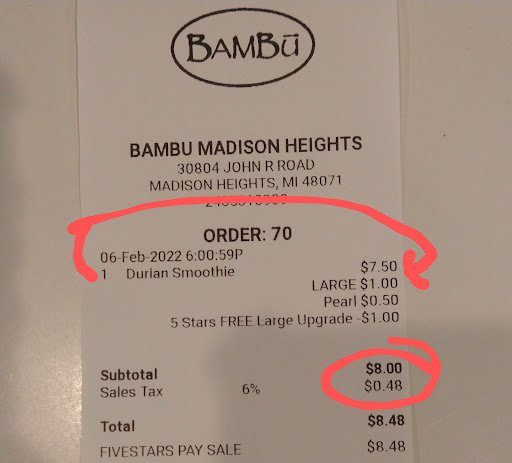 Coffee Shop «Bambu Desserts & Drinks Madison Heights», reviews and photos, 30804 John R Rd, Madison Heights, MI 48071, USA