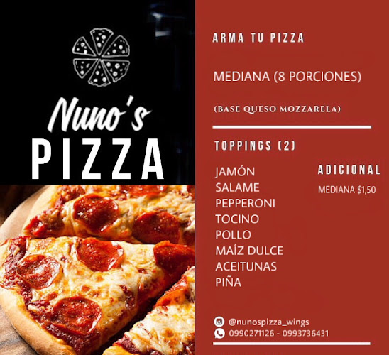 Opiniones de Nuno’s Pizza & Wings en Guayaquil - Pizzeria
