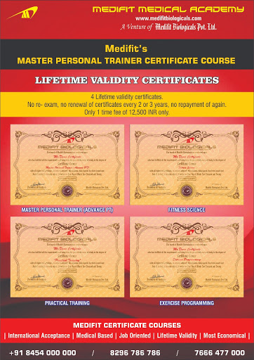 Medifit’s Master Personal Trainer Certification 12,500 INR