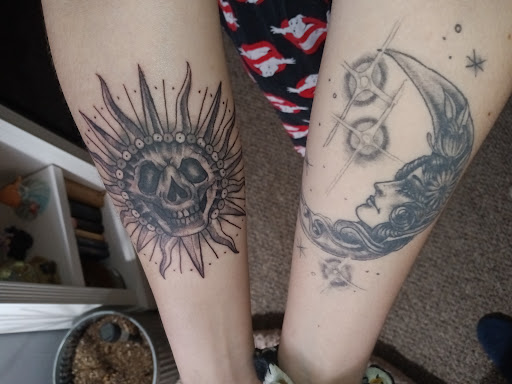 Explore blacked out tattoo ideas, creative tattoo ideas in Kansas City, available at Enova Ink