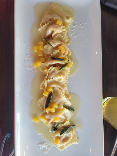 Ravioli Di Zucca

Homemade pumpkin ravioli with butter, sage, and parmigiano