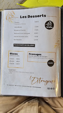 Restaurant français L'estragon à Le Broc (le menu)