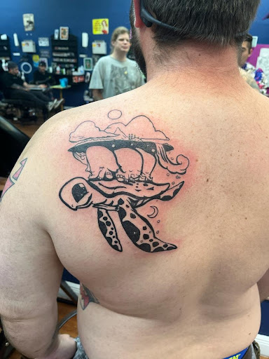 Explore blood in blood out tattoo ideas, creative tattoo ideas in Cocoa, available at Rorschach Tattoo Shop and Piercing Studio