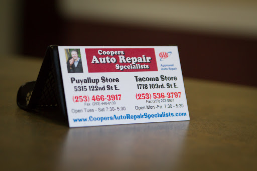 Auto Repair Shop «Coopers Auto Repair Specialists», reviews and photos, 5315 122nd St E, Tacoma, WA 98446, USA