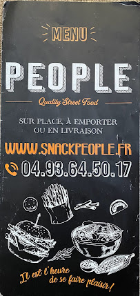 Snack people à Valbonne carte