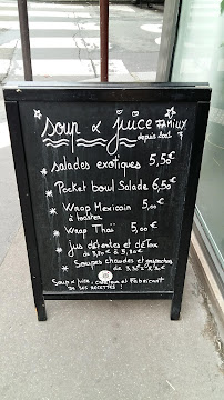 Carte du Soup & Juice Bourse à Paris