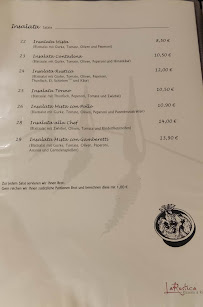 Menu / carte de La Rustica Pizzeria & Ristorante - Giampiero Pelli à Chemnitz