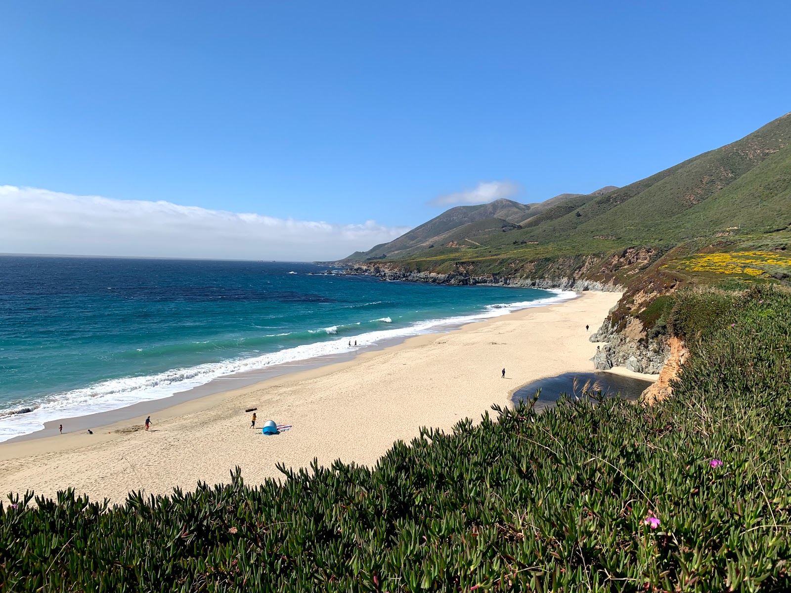 Foto av Garrapata Beach med lätt fin sten yta