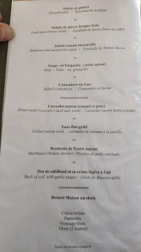 Adélaïde à Carcassonne menu