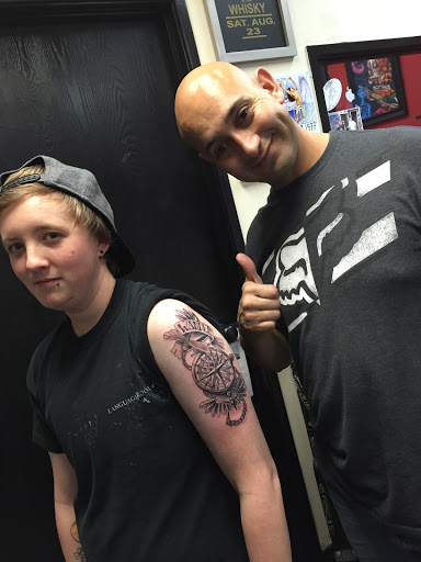 Explore karma tattoo ideas for men, creative tattoo ideas in Garden Grove, available at Dr. Tattoo Studio