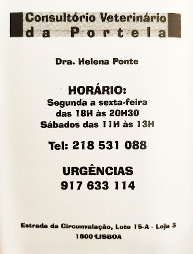 Avaliações doConsultório Veterinário da Portela em Lisboa - Veterinário