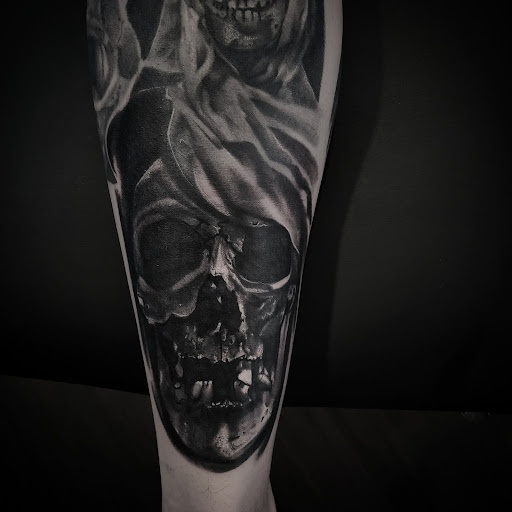 Explore floral arm tattoo ideas, creative tattoo ideas in Midlothian, available at Rivermore Tattoo