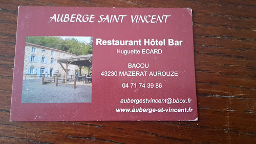 Auberge Saint Vincent à Mazerat-Aurouze
