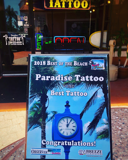 Tattoo Shop «Paradise Tattoo», reviews and photos, 2801 Estero Blvd, Fort Myers Beach, FL 33931, USA