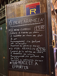 Restaurant Ô Palais Araméen à Aix-en-Provence - menu / carte