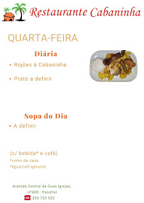 Restaurante Cabaninha - José Ribeiro da Silva em Duas Igrejas menu n° 8