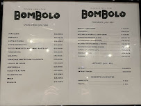 Menu du Bombolò Epicerie-Pizzeria-Oenothèque-Traiteur Italien à Paris