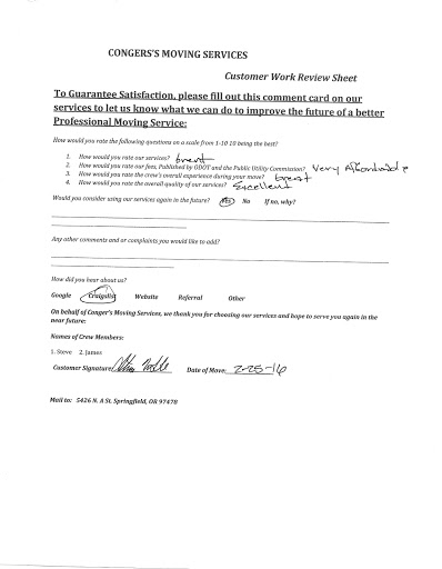 Moving and Storage Service «Congers Moving Services ODOT#165666», reviews and photos, 430 56th St, Springfield, OR 97478, USA