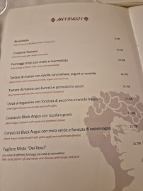Carte du Ristorante dei Rossi à Florence