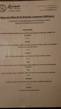 Restaurant L'Escorneil à Meroux menu