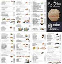 Menu du Ryoko Sushi Restaurant - Piove di Sacco à Arzerello