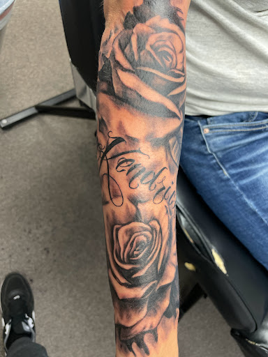 Explore tattoo ideas for dogs who passed, creative tattoo ideas in Abilene, available at Lino Ink Tattoo Studio