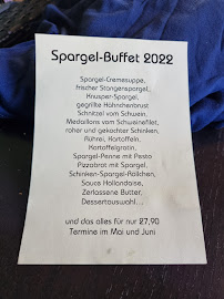 Menu du Parkvilla à Versmold