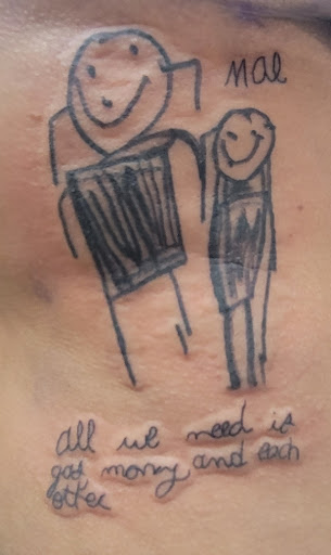 Explore half and half tattoo ideas, creative tattoo ideas in Staten Island, available at Ron & Daves Tattooing