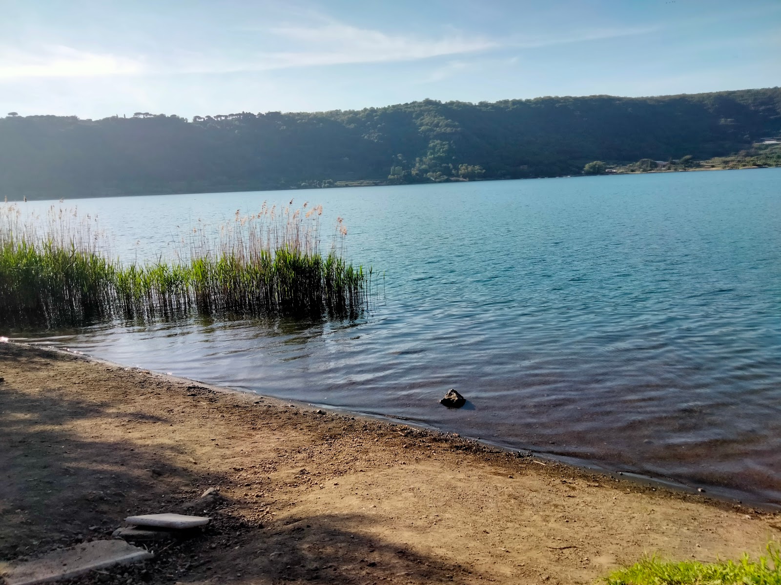 Valokuva Lago di nemi spiaggiaista. sisältäen pitkä suora