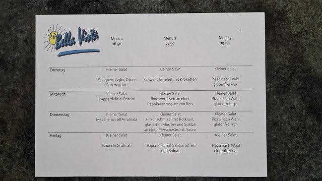 Ristorante Pizzeria Bella Vista Öffnungszeiten