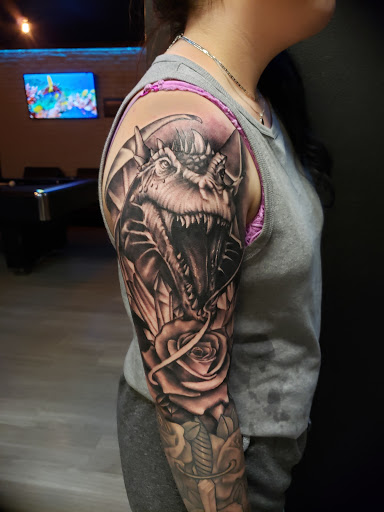 Explore face tattoo ideas, creative tattoo ideas in College Station, available at Legacy Tattoo Lounge