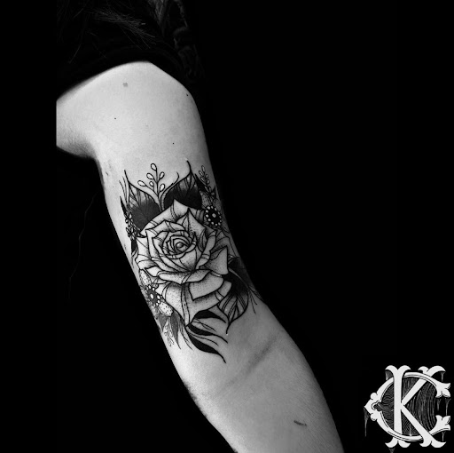 Explore simple leg tattoo ideas, creative tattoo ideas in Modesto, available at Dying Art Tattoo