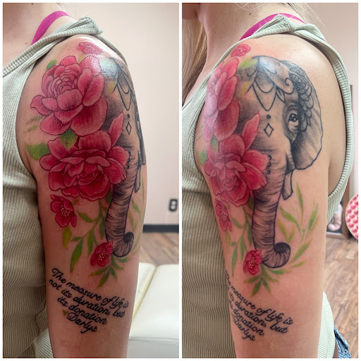 Explore tattoo ideas for black men, creative tattoo ideas in Clintonville, available at Honey Heart Tattoo