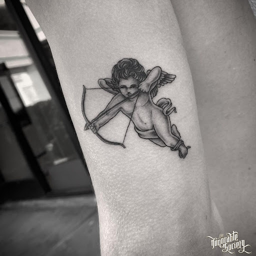 Explore men tattoo ideas leg, creative tattoo ideas in West Hollywood, available at The Honorable Society Tattoo Shop