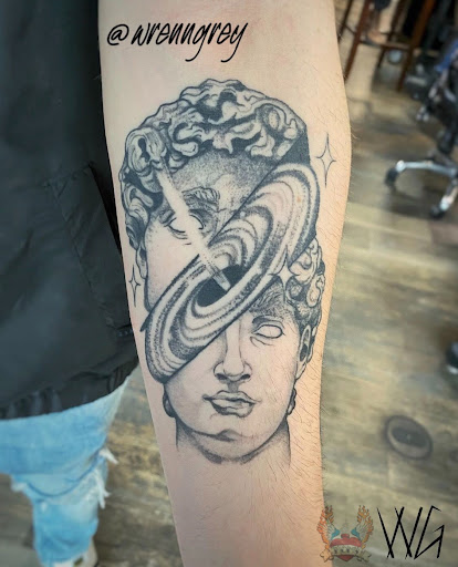 Explore female thigh tattoo ideas, creative tattoo ideas in Spokane, available at Moms Custom Tattoo & Body Piercing