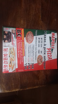 Pizzeria Sas napoli pizza à Carcassonne (le menu)